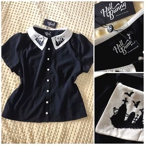 Hell Bunny Pinup Halloween Blouse